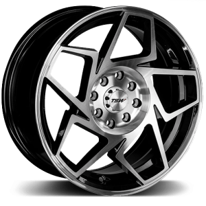 TSW Flow Gloss Black Machined