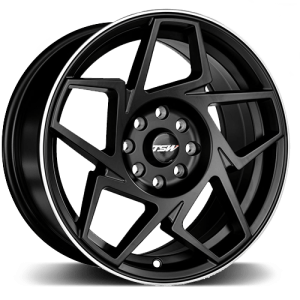 TSW Flow Satin Black Machined Lip